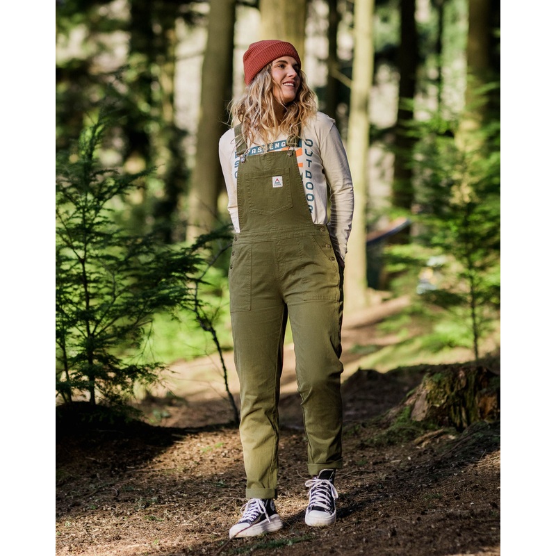 Roamist Organic Cotton Dungarees – Khaki