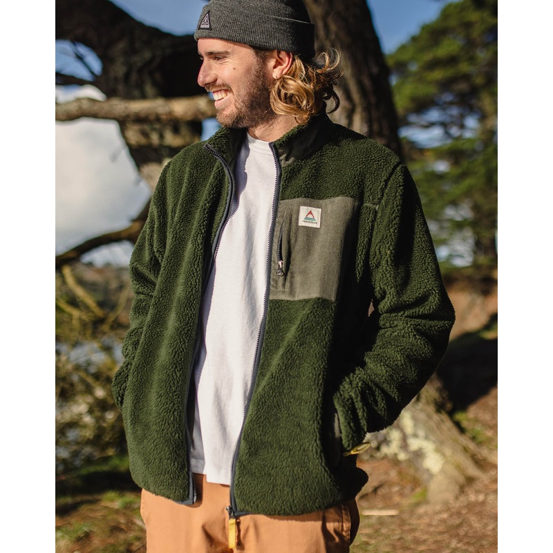 Trekker Recycled Deep-Pile Sherpa Fleece – Fir Tree