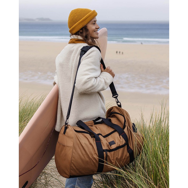 Weekender 58L Recycled Polyester Duffle Bag – Golden Brown