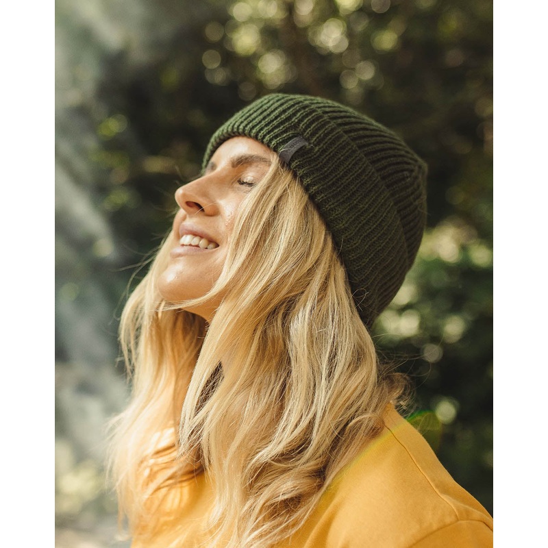 Compass Recycled Acrylic Beanie – Fir Tree