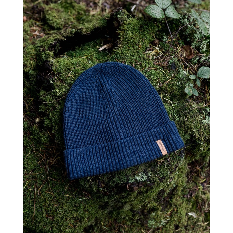 Compass Recycled Acrylic Beanie – Rich Navy