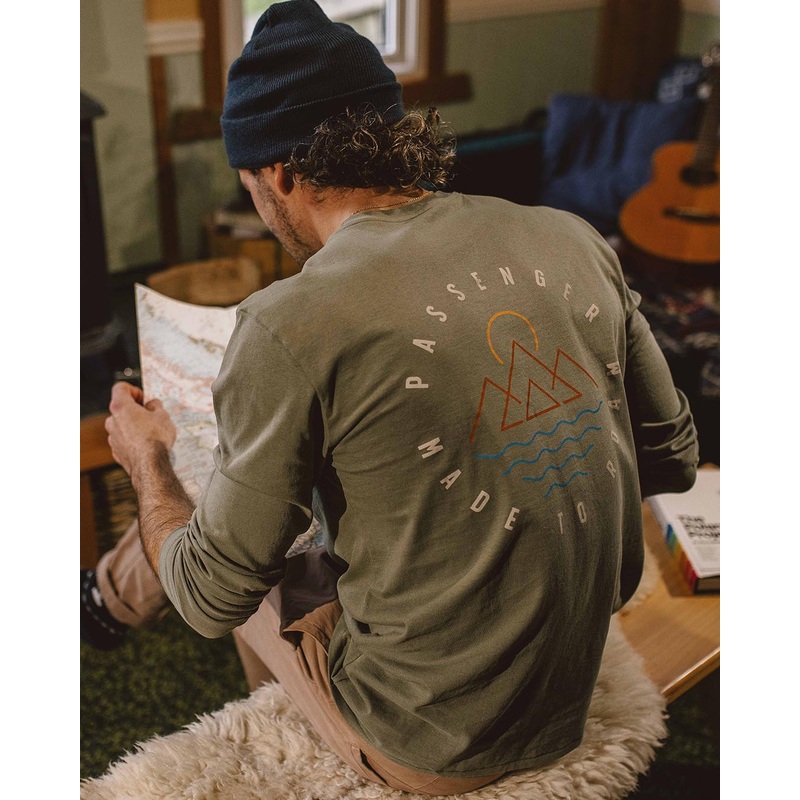 Escapism Recycled LS T-Shirt – Dusty Olive