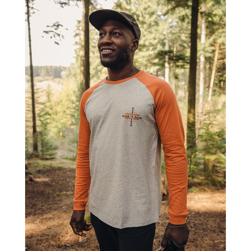 Oar Recycled Cotton LS T-Shirt – Burnt Orange
