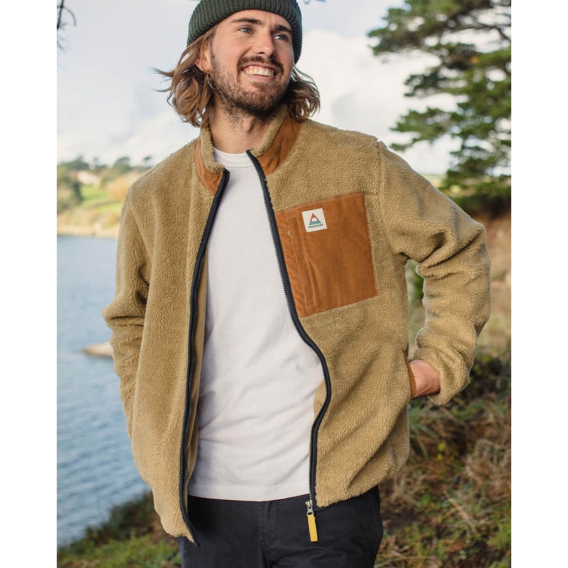 Trekker Recycled Deep-Pile Sherpa Fleece – Biscuit
