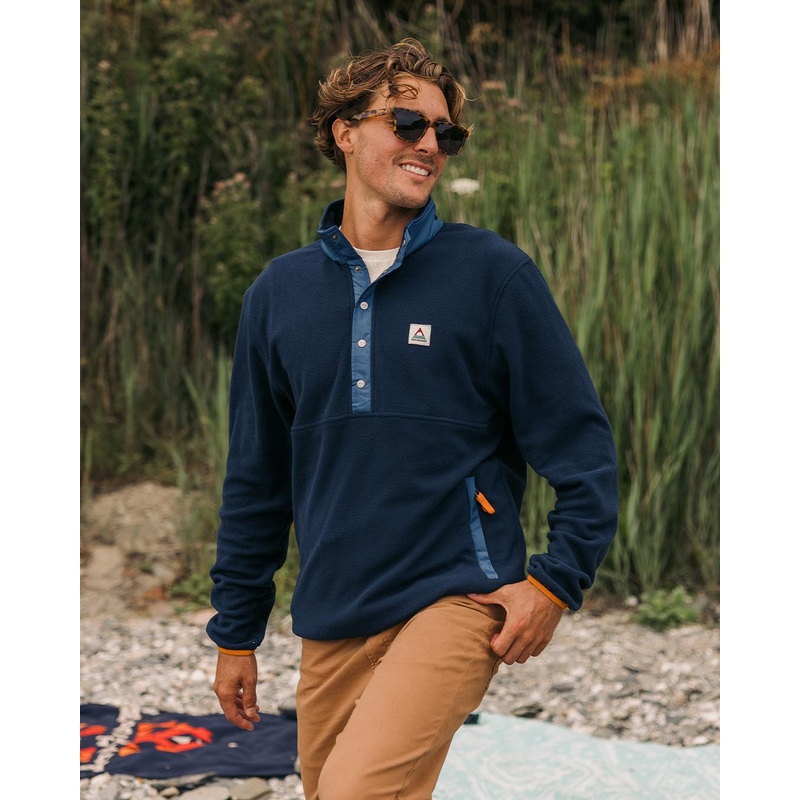 Adrift Recycled Polar Fleece – Deep Navy