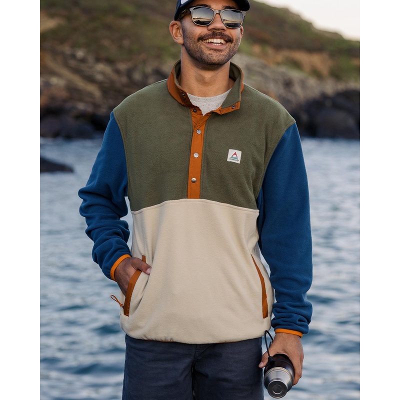Adrift Recycled Polar Fleece – Khaki/Oatmeal