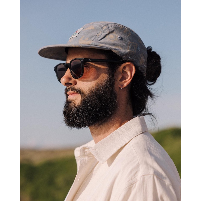 Azara Organic 5 Panel Cap – Abstract Dark Denim