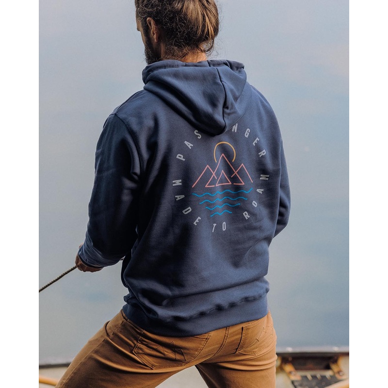 Escapism Recycled Cotton Hoodie – Dark Denim