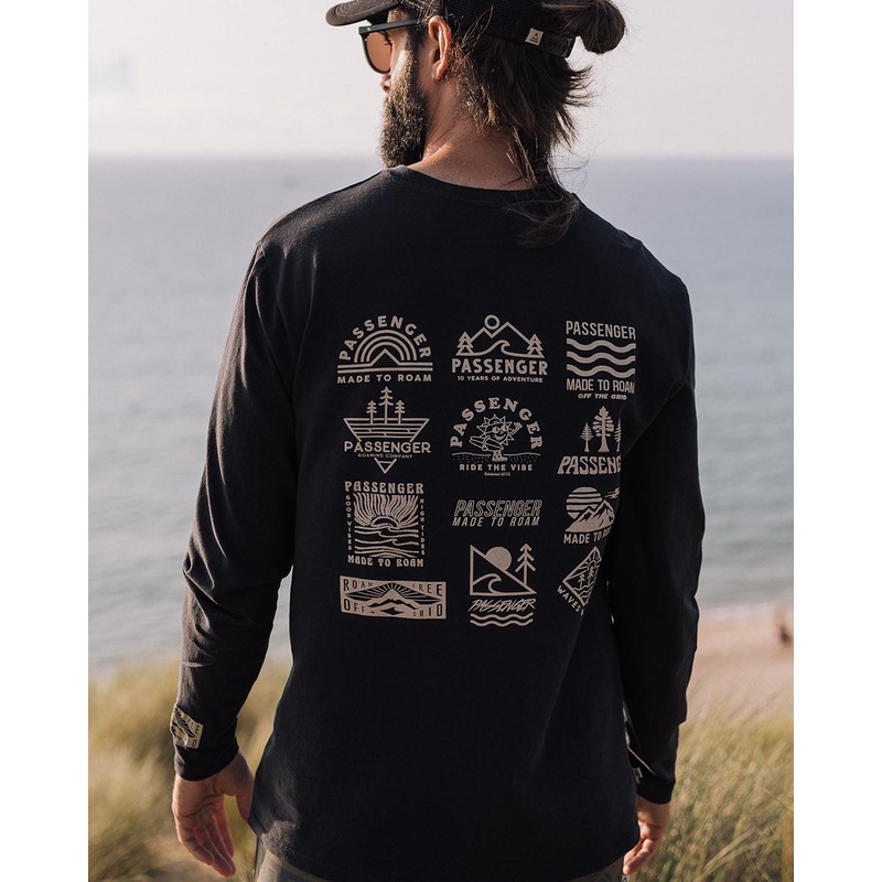 Icon Recycled Cotton LS T-Shirt – Black