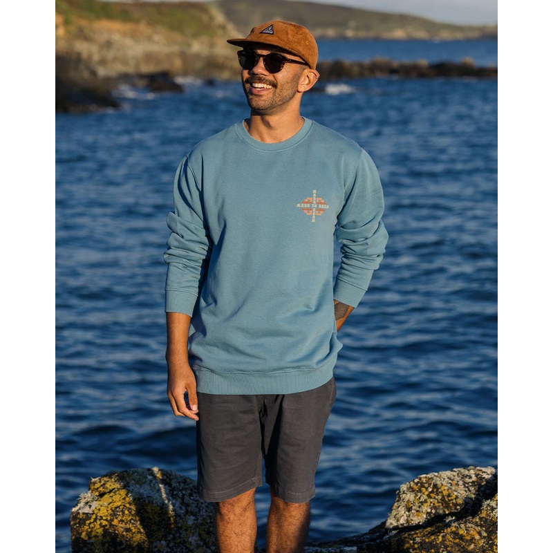 Oar Recycled Cotton Sweatshirt – Provincial Blue