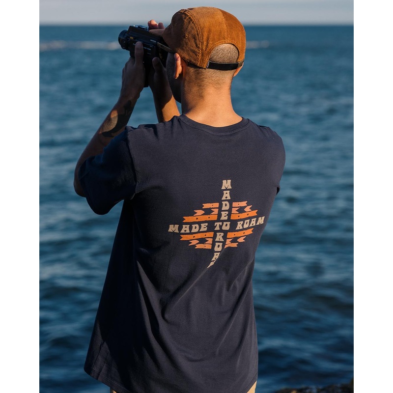 Oar Recycled Cotton T-Shirt – Deep Navy