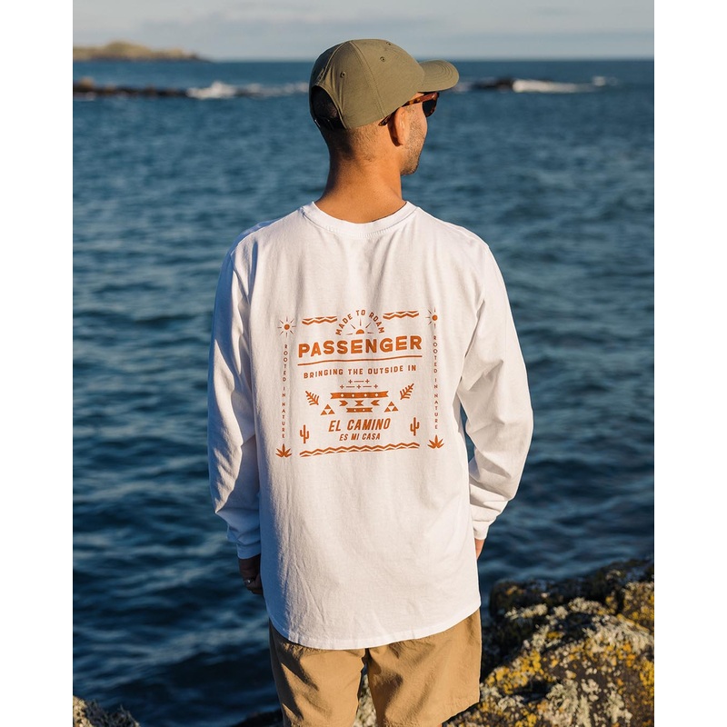 Roam Free Recycled Cotton LS T-Shirt – White