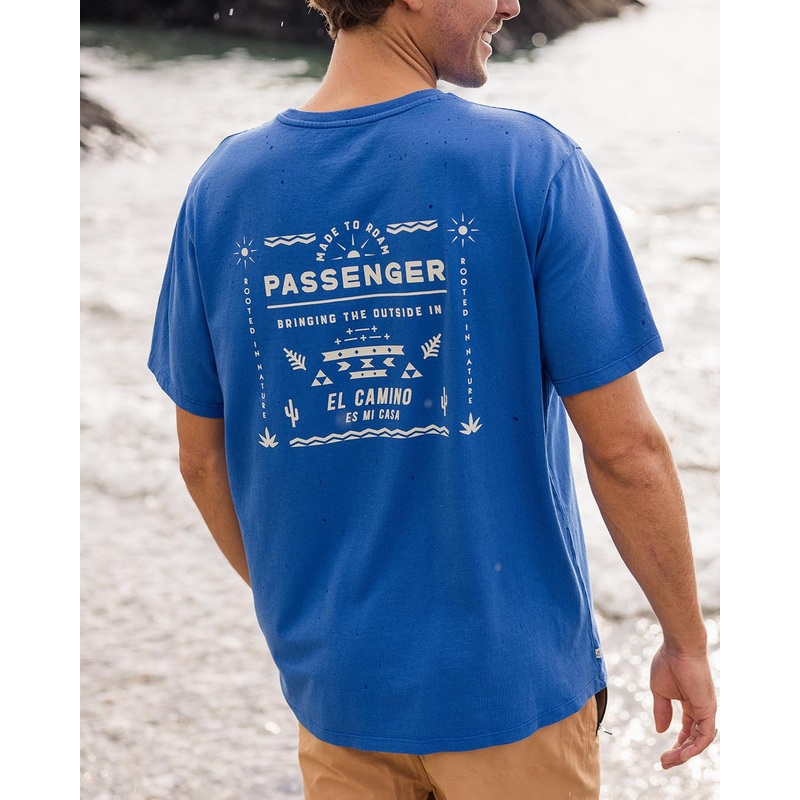 Roam Free Recycled Cotton T-Shirt – True Blue