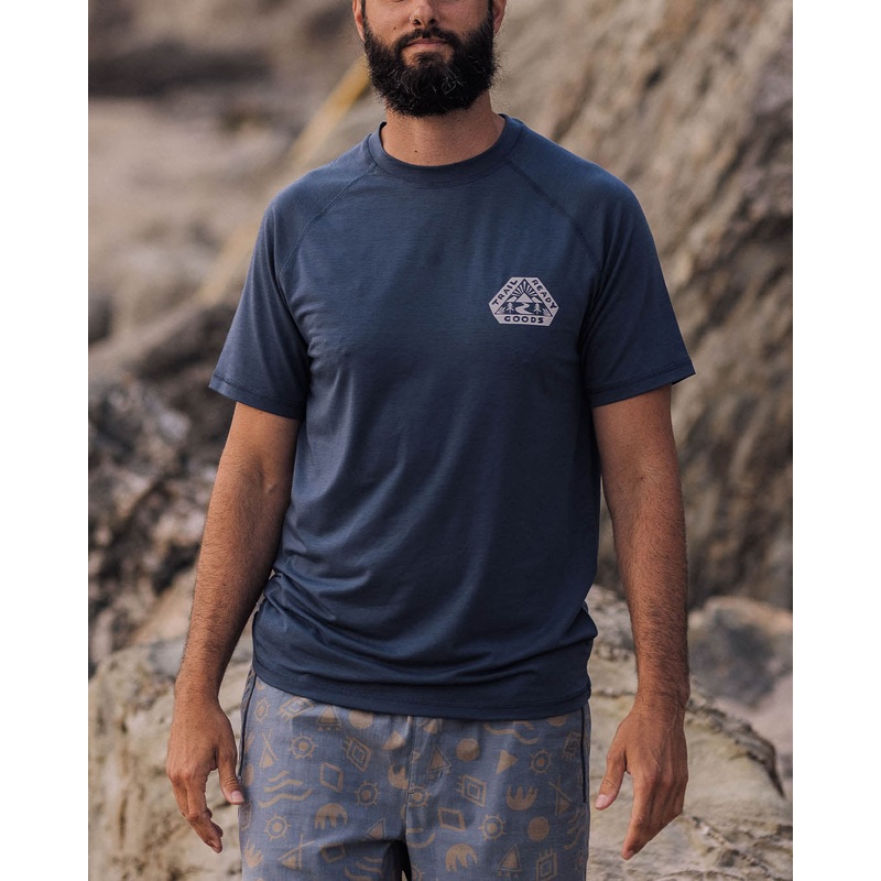 Roam Recycled Active T-Shirt – Dark Denim