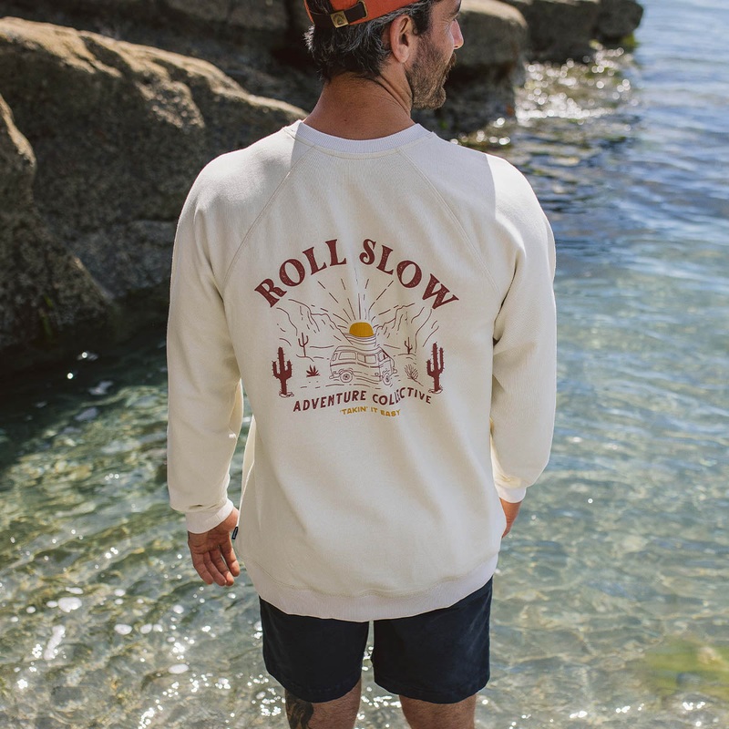 Roll Slow Recycled Cotton Sweatshirt – Egret