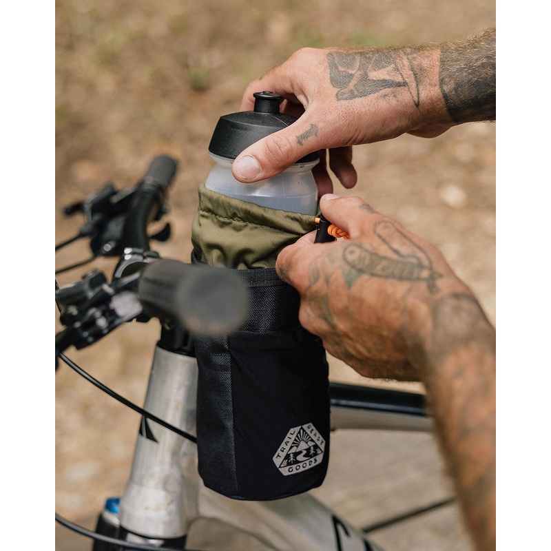 Steer Hybrid Bottle Bike Bag – True Black/ Khaki