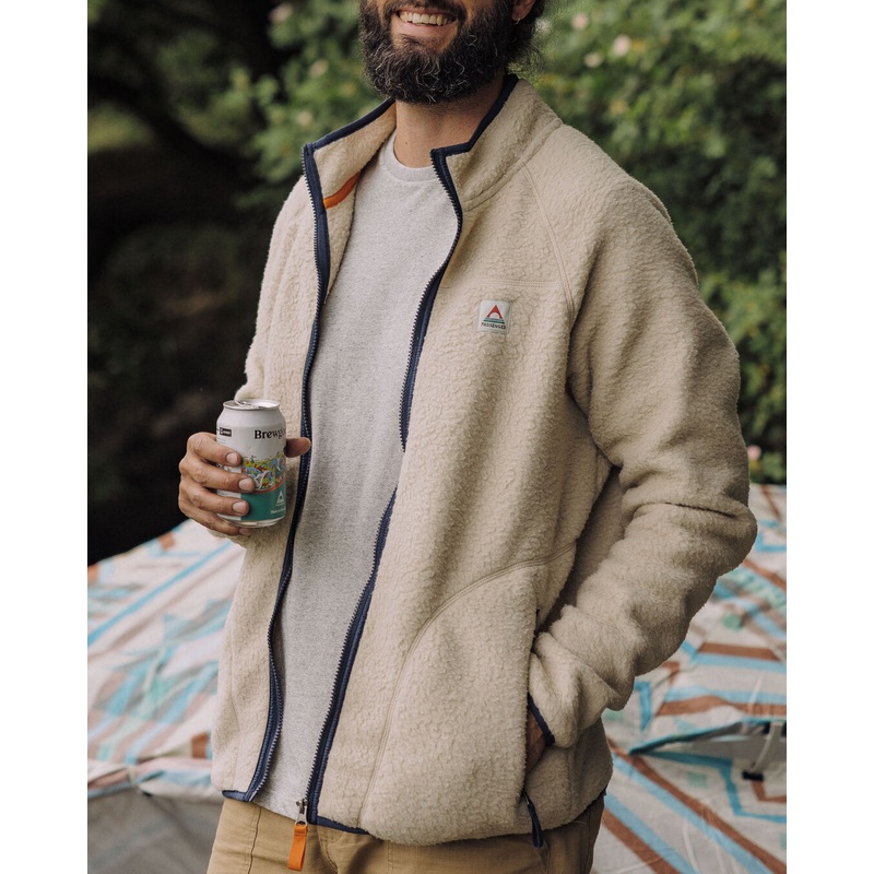 Tripper Full Zip Recycled Sherpa Fleece – Oatmeal