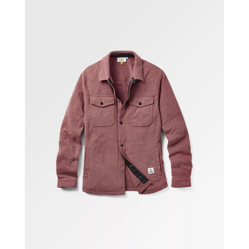 Maple Polar Recycled Fleece Shirt – Wine Marl