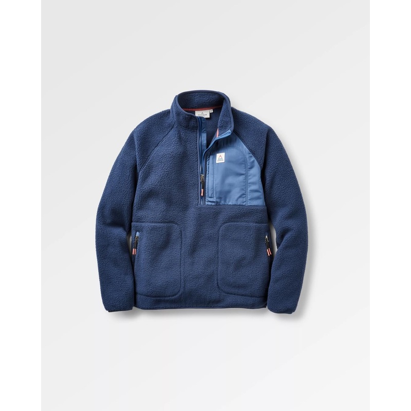 Offgrid 1/2 Zip Recycled Sherpa Fleece – Rich Navy
