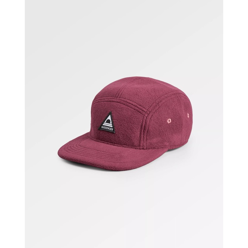 Pine Recycled Polar Fleece 5 Panel Cap – Wine