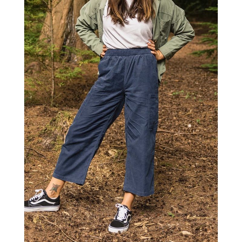 Someday Organic Corduroy Trouser – Dark Denim