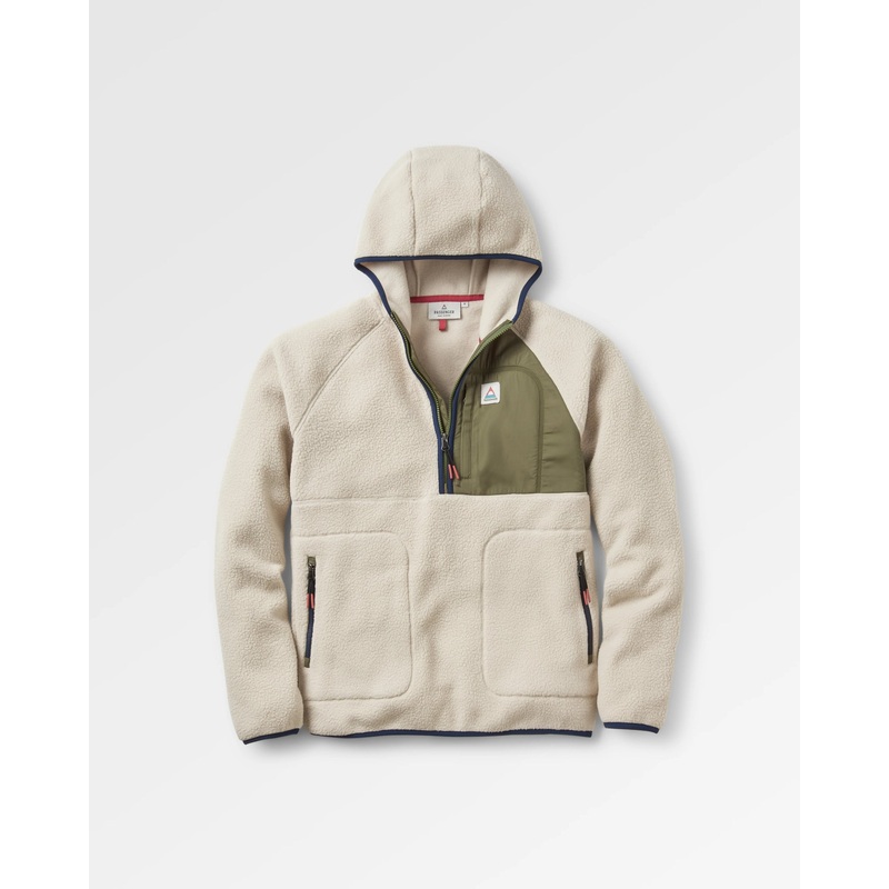 Ventura 1/2 Zip Recycled Sherpa Fleece – Oatmeal/Khaki