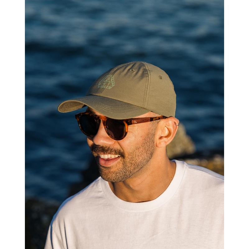 Active Recycled 6 Panel Cap – Dusty Olive
