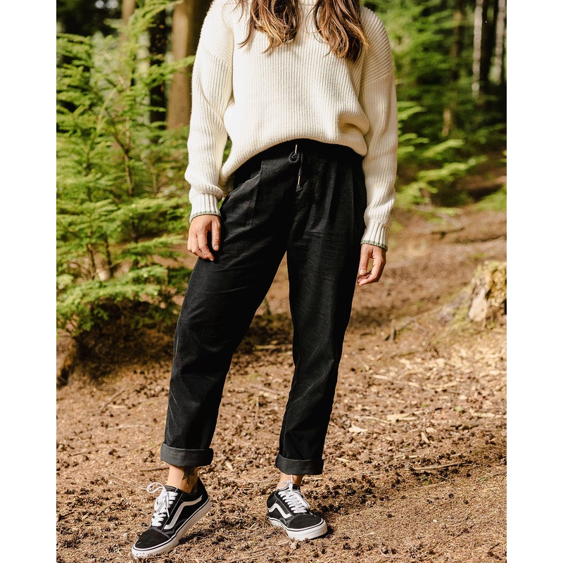 Compass Recycled Cord Trouser – Black