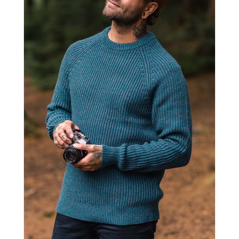 Fog Recycled Knitted Jumper – Deep Teal