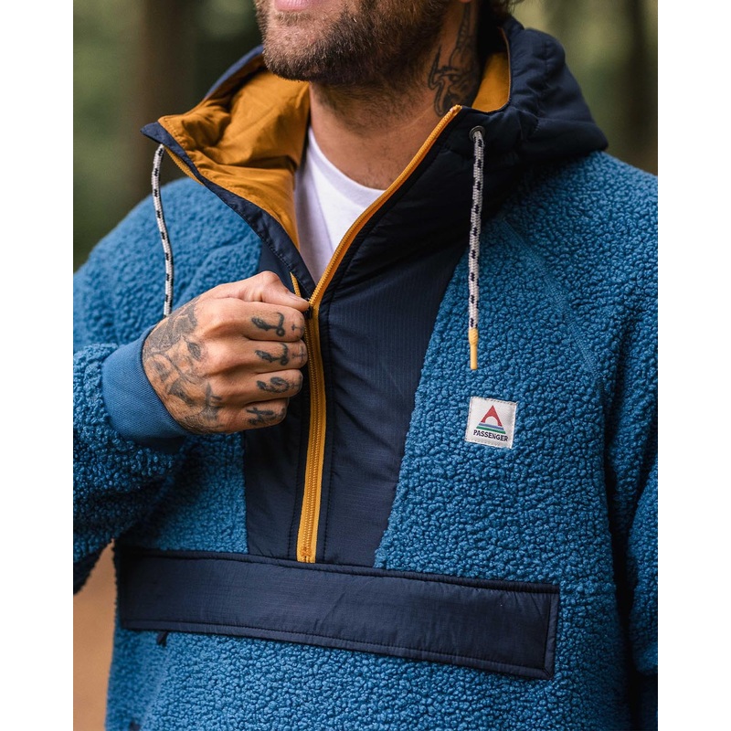 Woodland Recycled Polar-lined Sherpa Fleece – Blue Steel